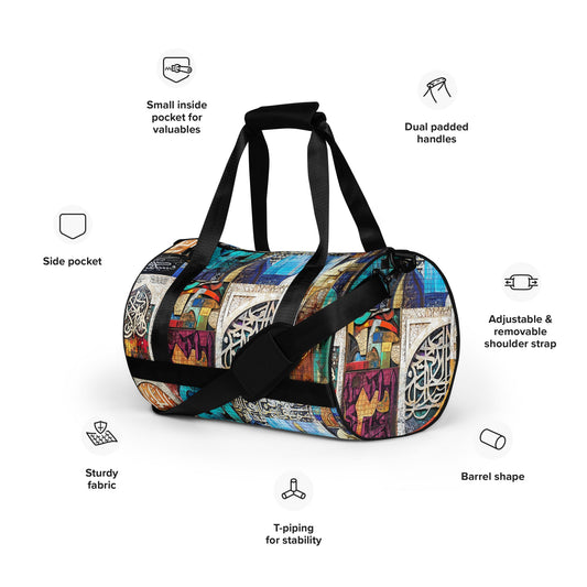 All-over print gym bagmy art Allawimy art Allawi