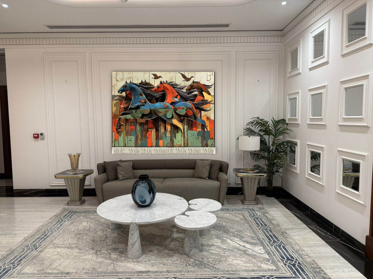 Dancing Horses Wall Carpet — Original Design