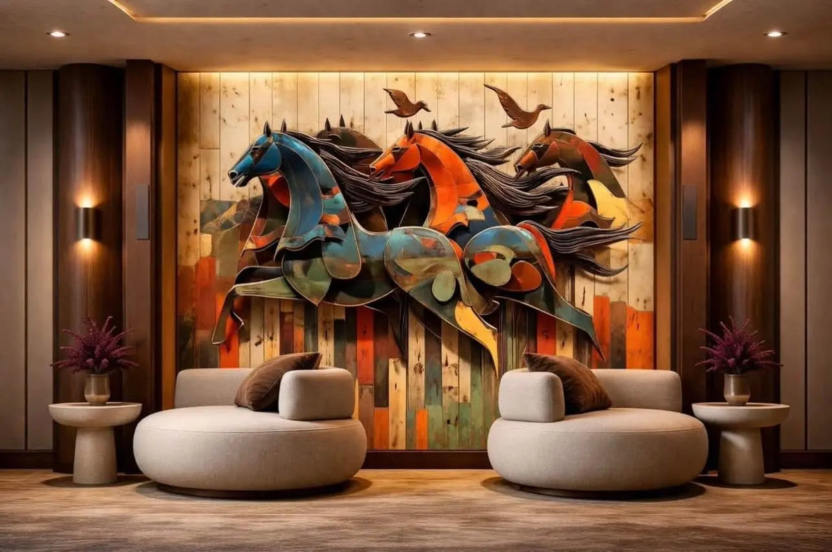 Dancing Horses Wall Carpet — Original Design