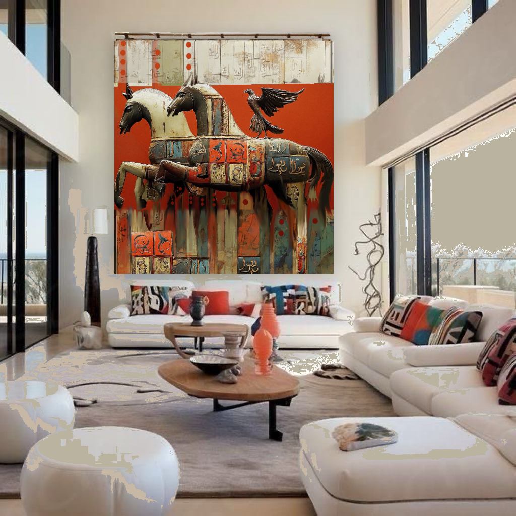 Dancing Horses Wall Carpet — Original Design