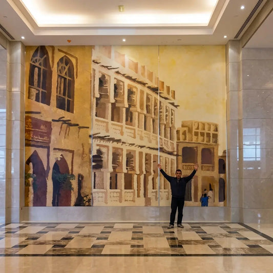 Acrylic Paintings — Dancing Figures & Arabic Calligraphy
