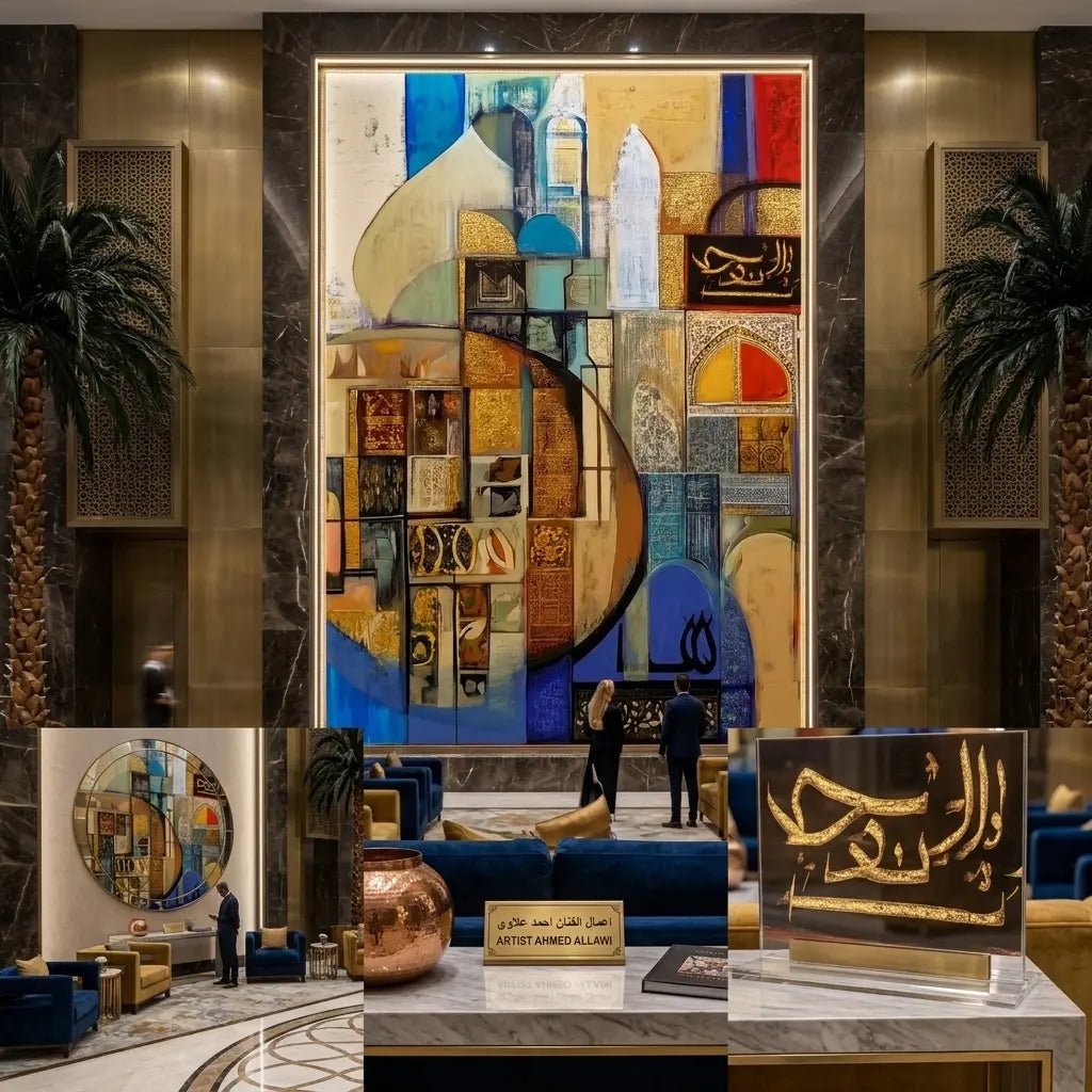Acrylic Paintings — Dancing Figures & Arabic Calligraphymy art AllawiJust Art Gallery