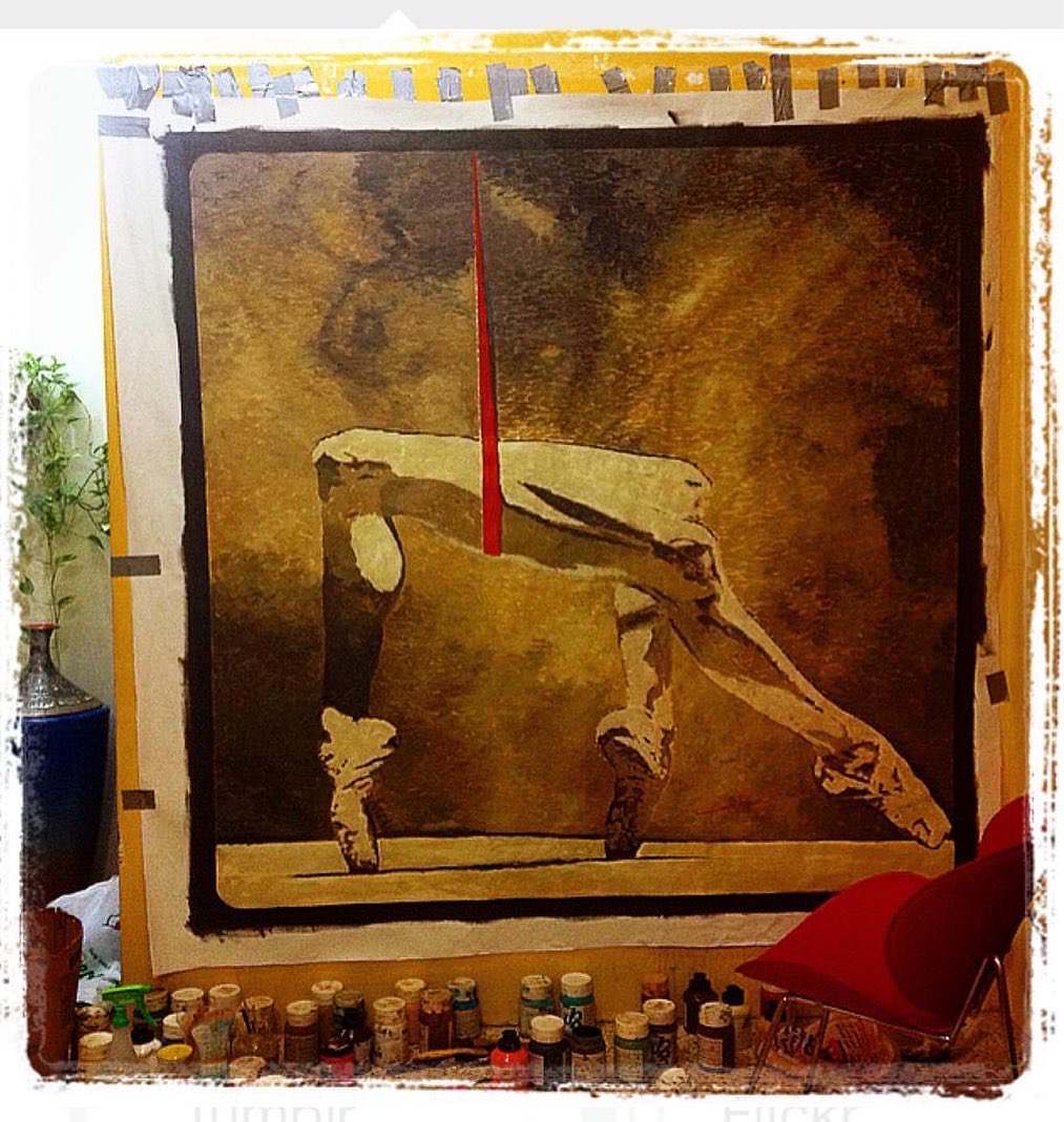 Acrylic Paintings — Dancing Figures & Arabic Calligraphymy art AllawiJust Art Gallery