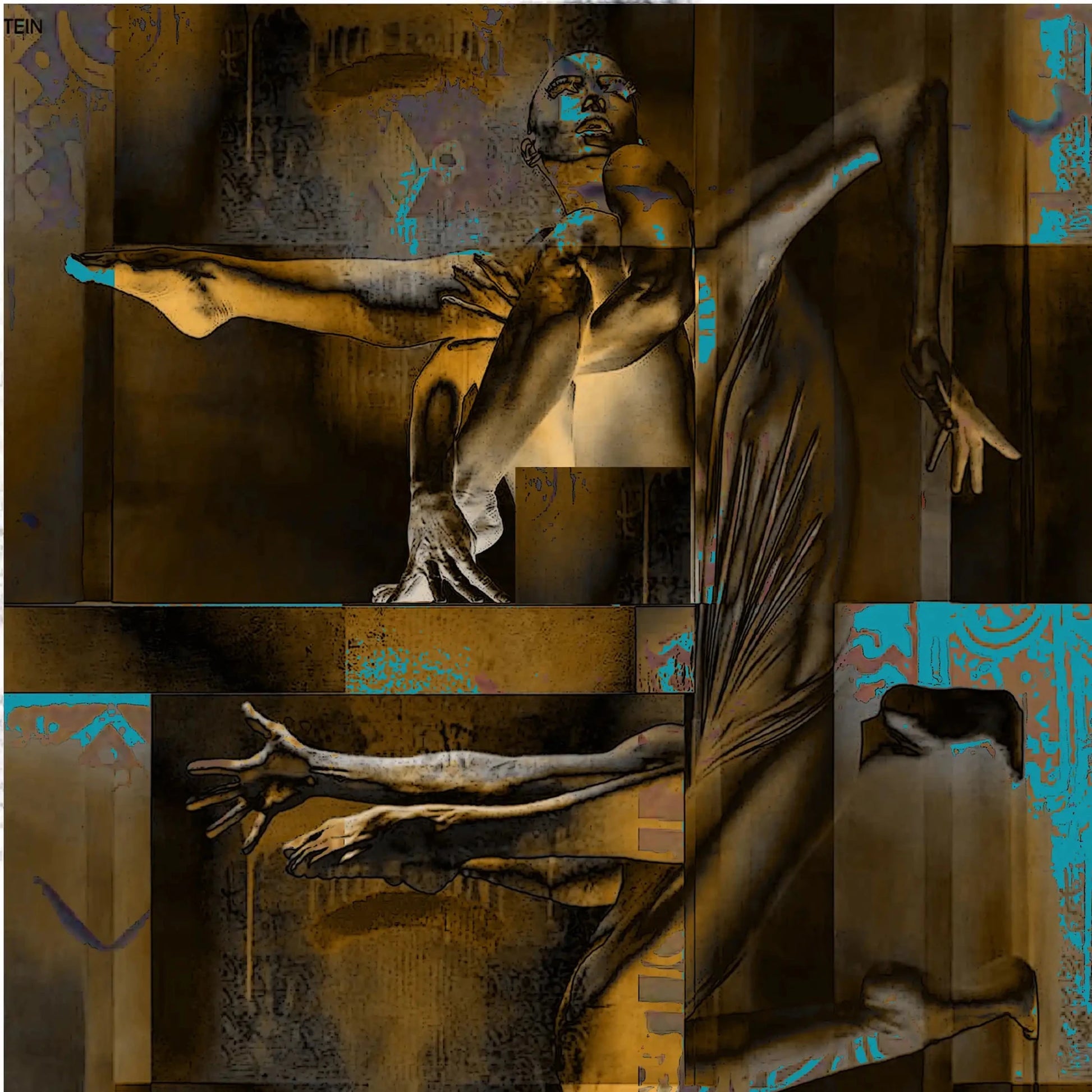 Acrylic Paintings — Dancing Figures & Arabic Calligraphymy art AllawiJust Art Gallery