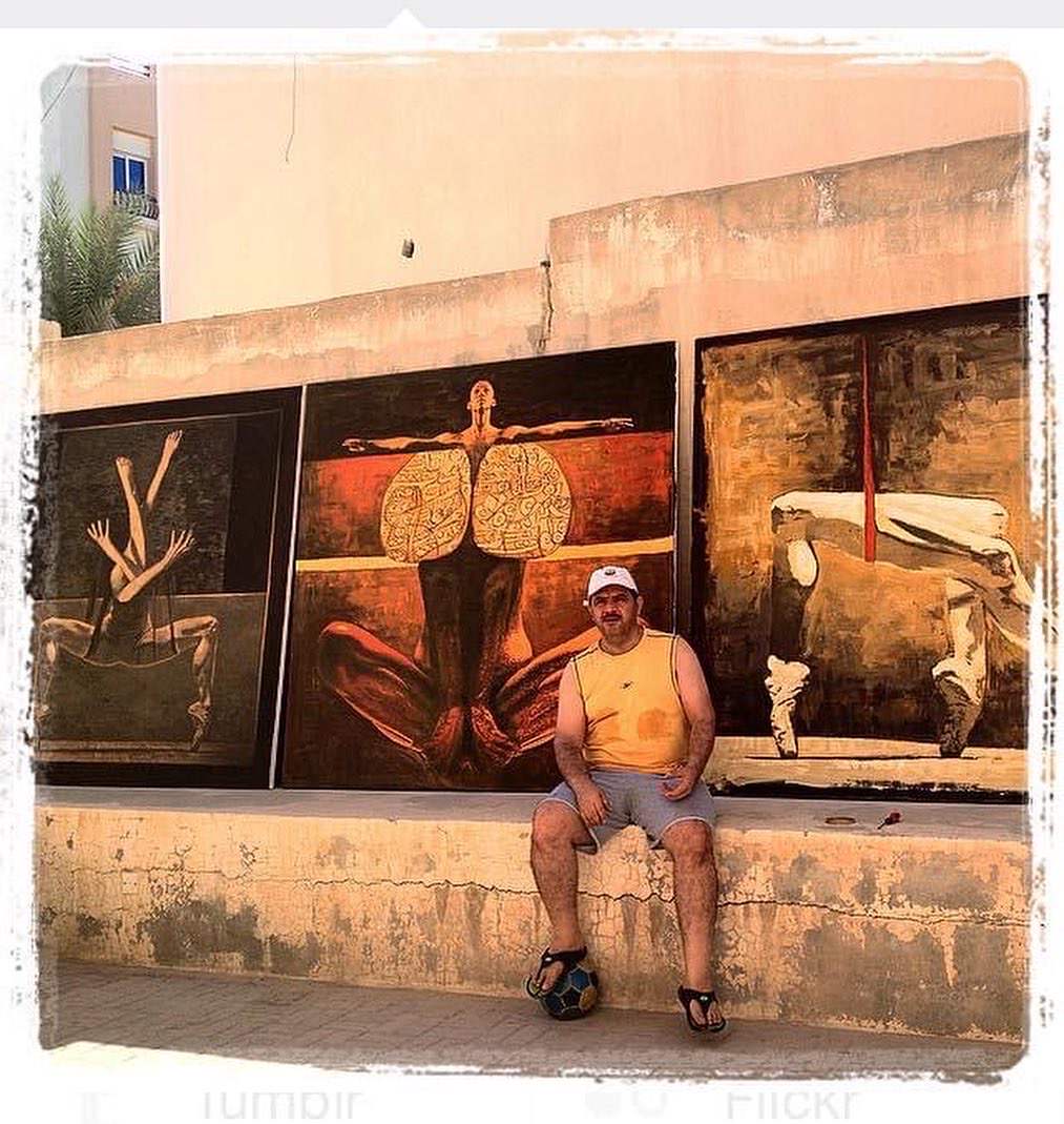 Acrylic Paintings — Dancing Figures & Arabic Calligraphymy art AllawiJust Art Gallery