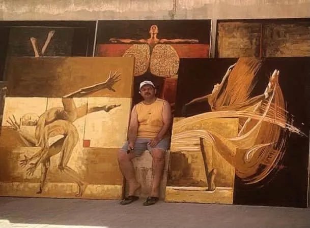 Acrylic Paintings — Dancing Figures & Arabic Calligraphymy art AllawiJust Art Gallery