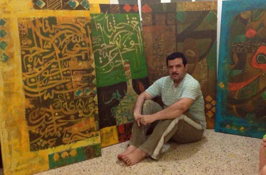 Acrylic Paintings — Dancing Figures & Arabic Calligraphymy art AllawiJust Art Gallery