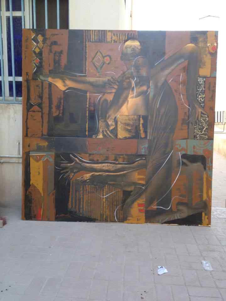 Acrylic Paintings — Dancing Figures & Arabic Calligraphymy art AllawiJust Art Gallery