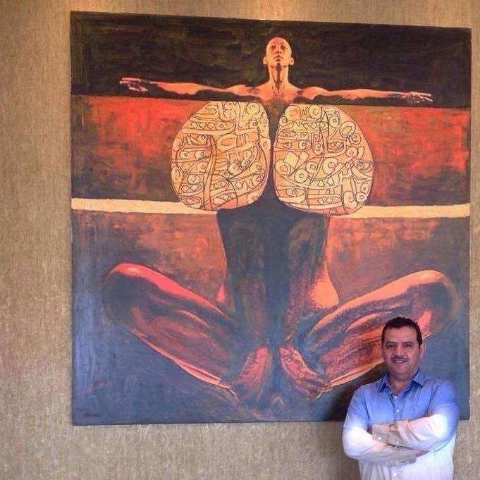 Acrylic Paintings — Dancing Figures & Arabic Calligraphymy art AllawiJust Art Gallery