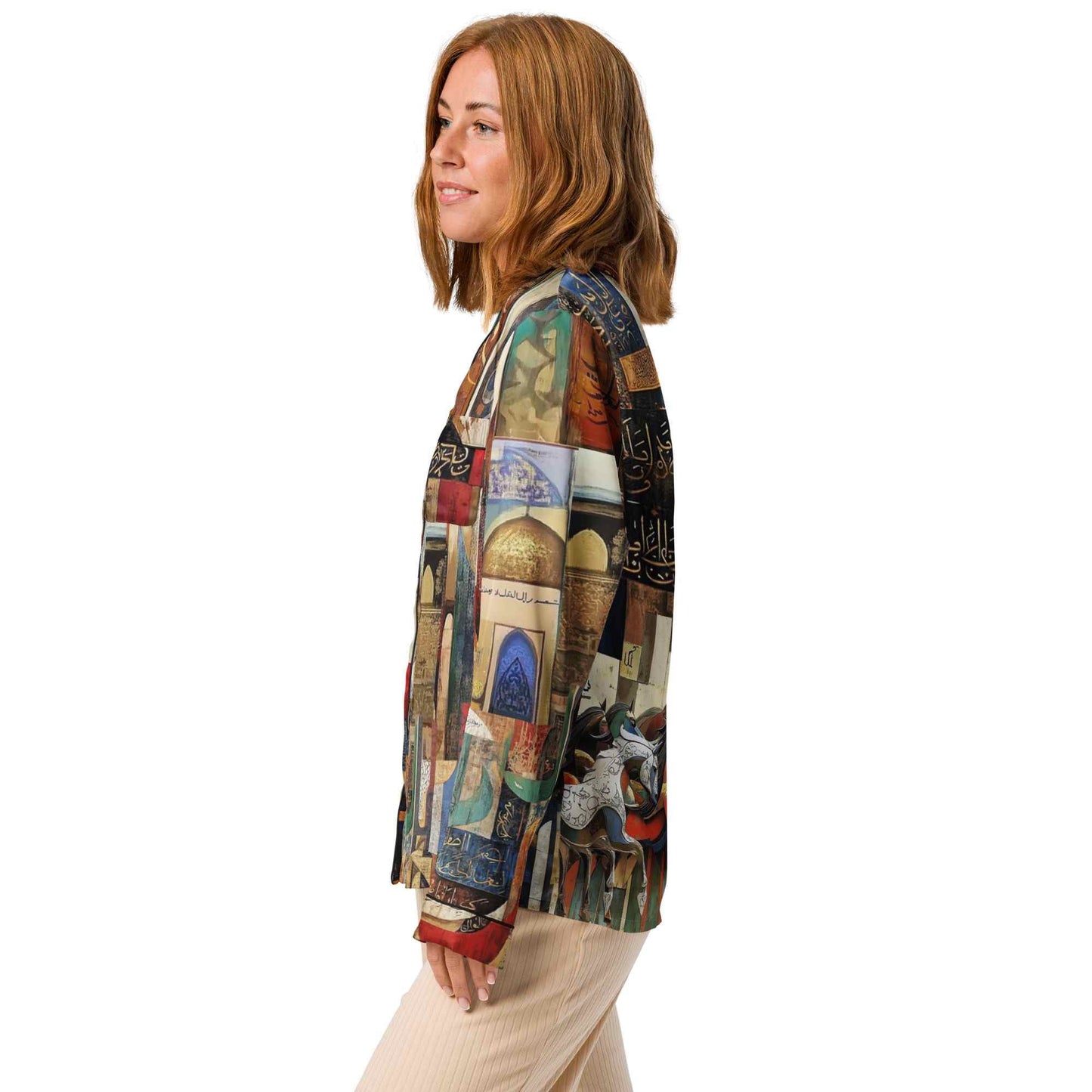 Arabic Art Pajama Top — Women's Long Sleeve | Luxury Wearable Artmy art Allawimy art Allawi