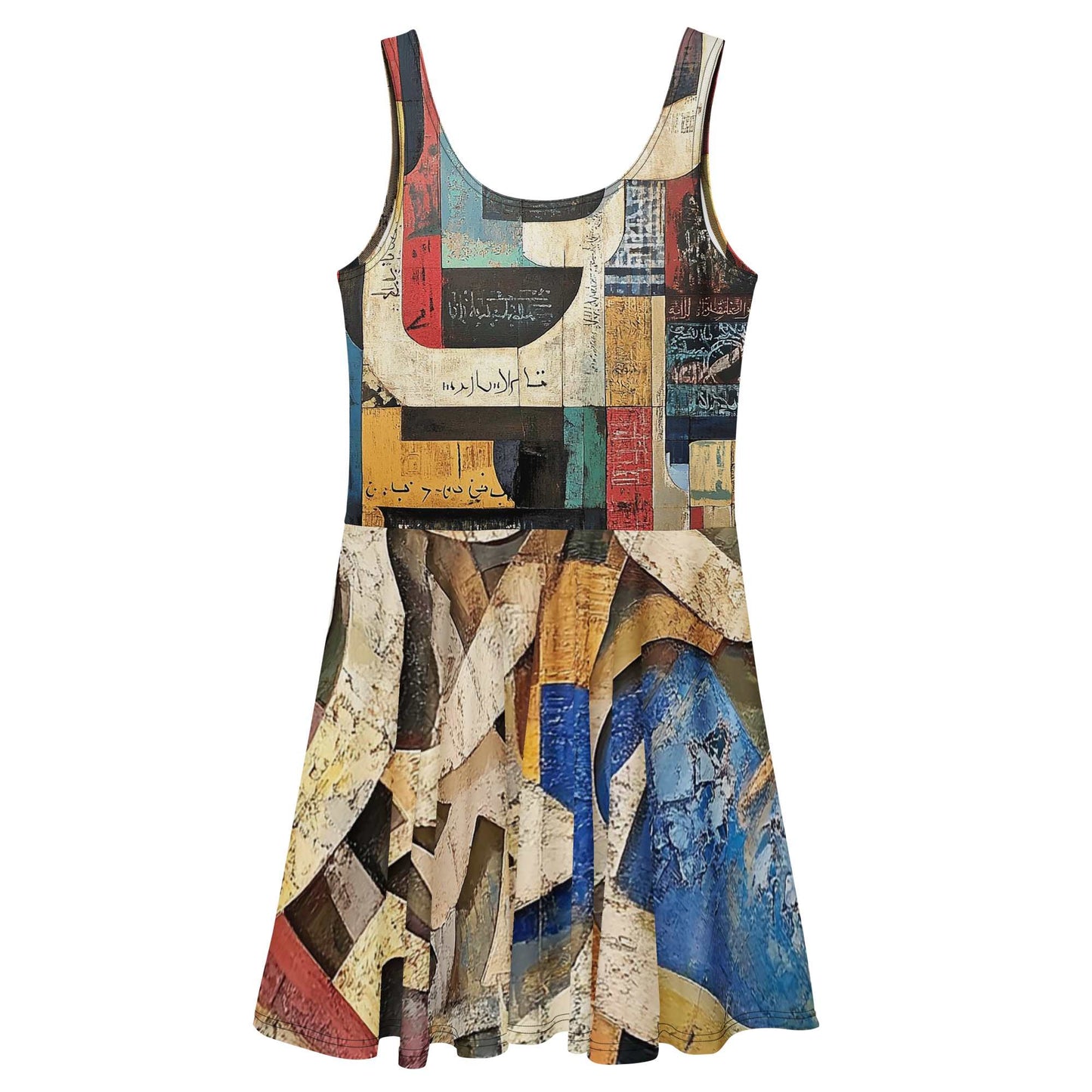 Arabic Art Skater Dress — Wearable Art by Ahmed Allawi | Unique Fashionmy art Allawimy art Allawi