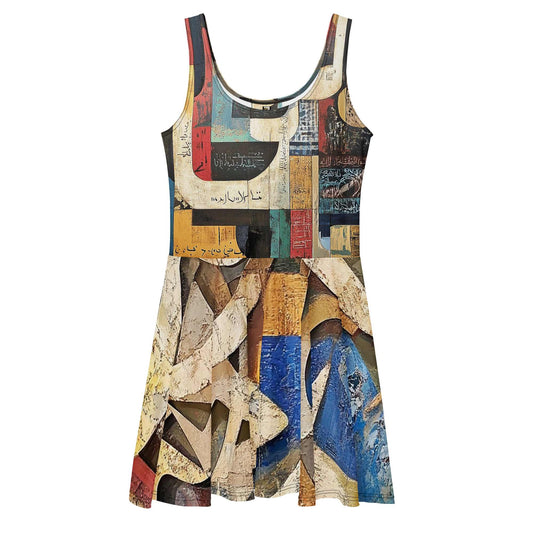Arabic Art Skater Dress — Wearable Art by Ahmed Allawi | Unique Fashionmy art Allawimy art Allawi