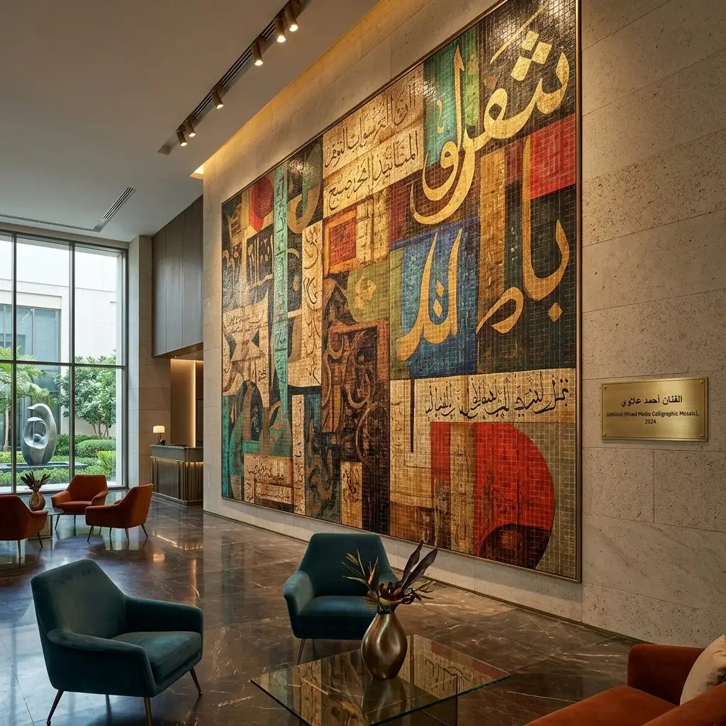 رؤية فنية 2: أحصنة زجاج معشّق ملوّن في صالة معرض | Vision 2: Stained-Glass Horses in a Gallery