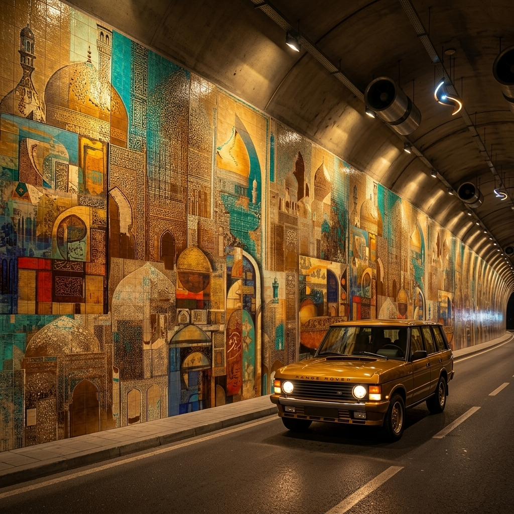 رؤية فنية 2: أحصنة زجاج معشّق ملوّن في صالة معرض | Vision 2: Stained-Glass Horses in a Gallery