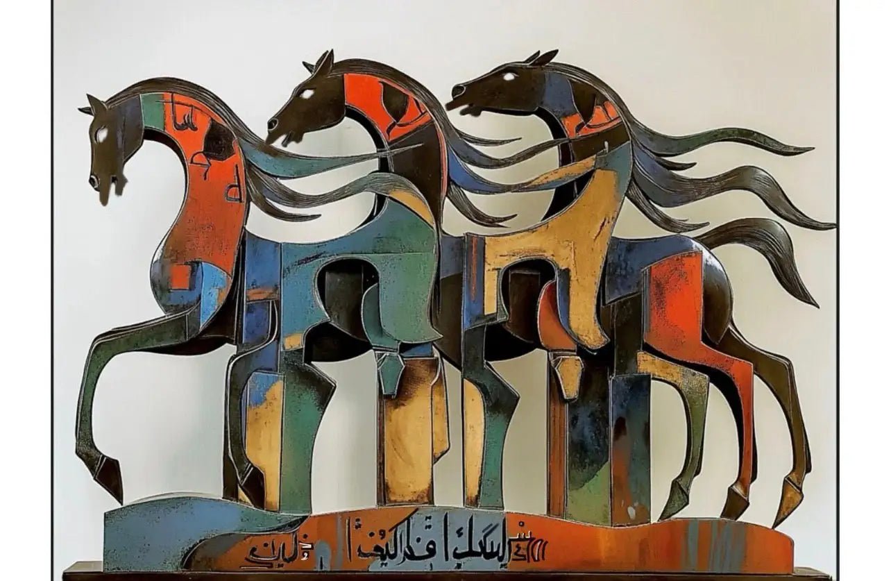 Bronze Horse Sculpture — Arabic Calligraphy Art | Ahmed Allawi | Doha Qatarmy art AllawiAhmed Allawi — Just Art Gallery