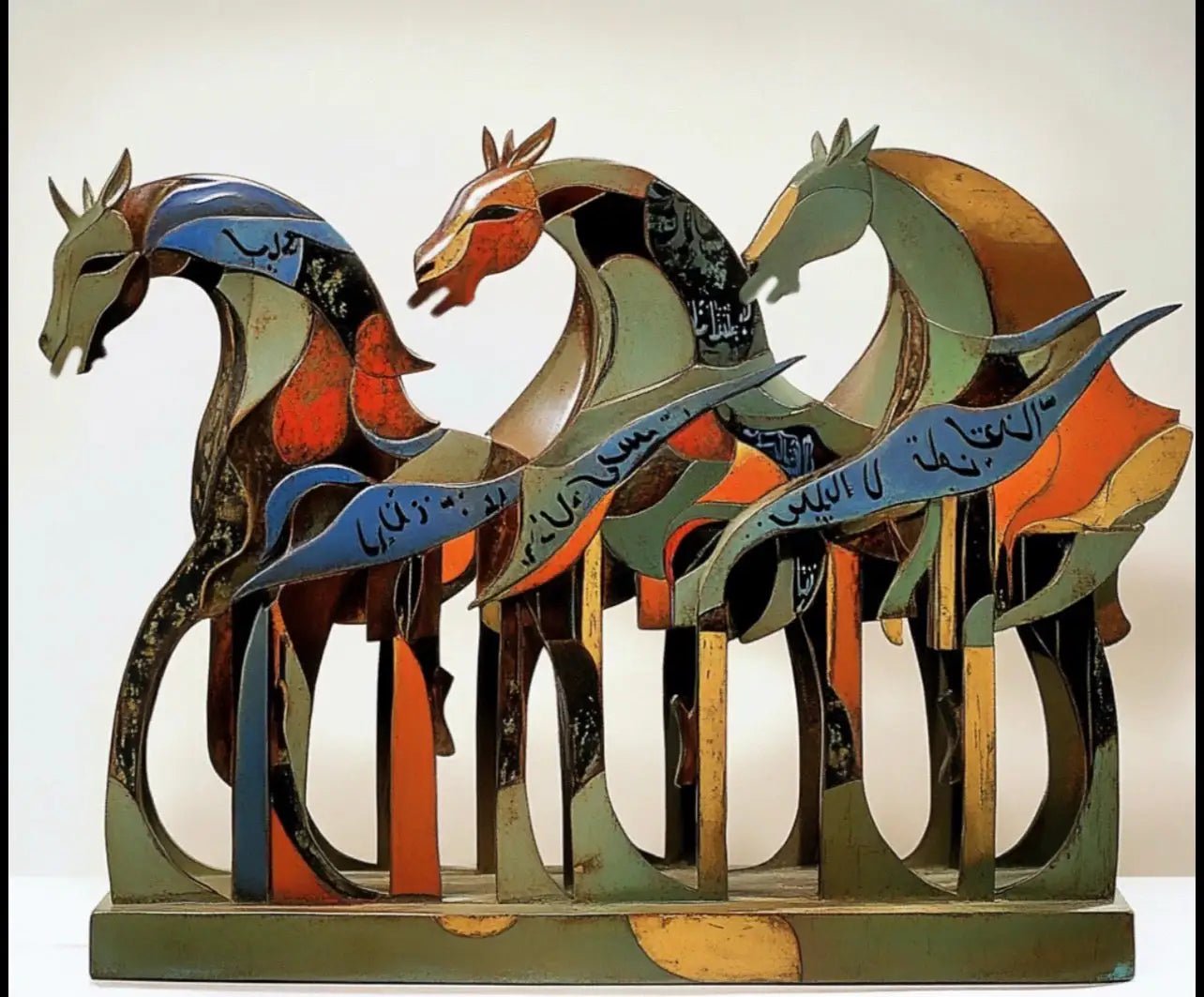 Bronze Horse Sculpture — Arabic Calligraphy Art | Ahmed Allawi | Doha Qatarmy art AllawiAhmed Allawi — Just Art Gallery