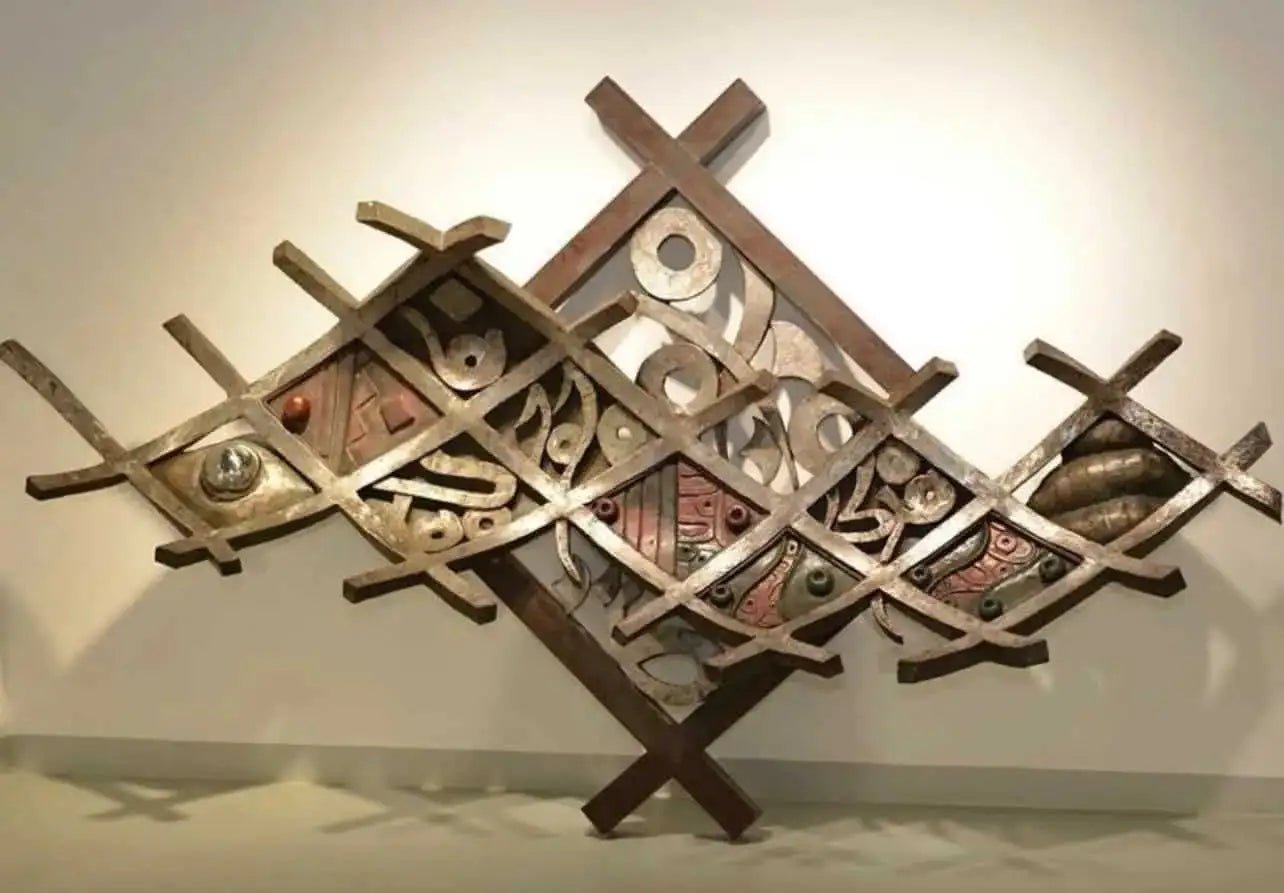 Bronze Sculpture — Horses & Arabic Calligraphy | Original Signed Artwork | Ahmed Allawimy art AllawiAhmed Allawi