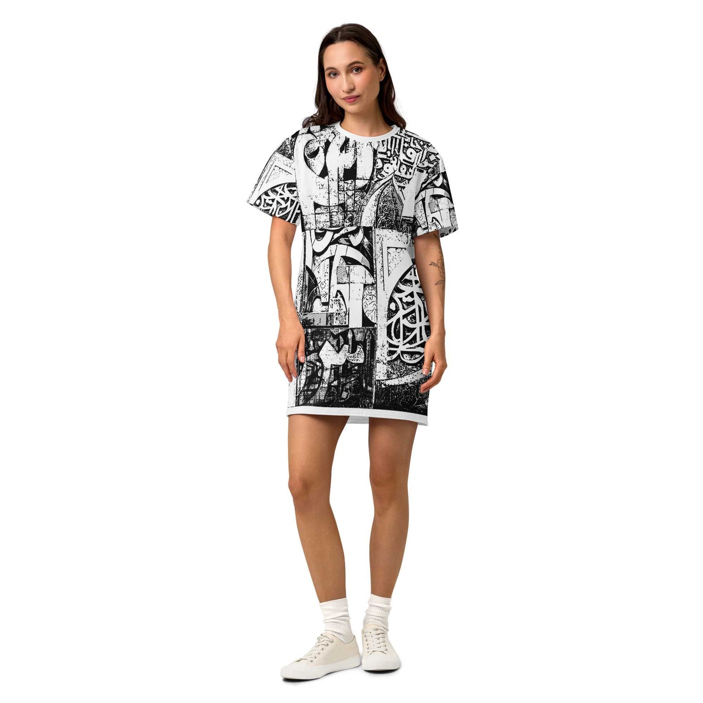 Cotton T-Shirt Dress — Dancing Horses, Daylight Editionmy art Allawimy art Allawi