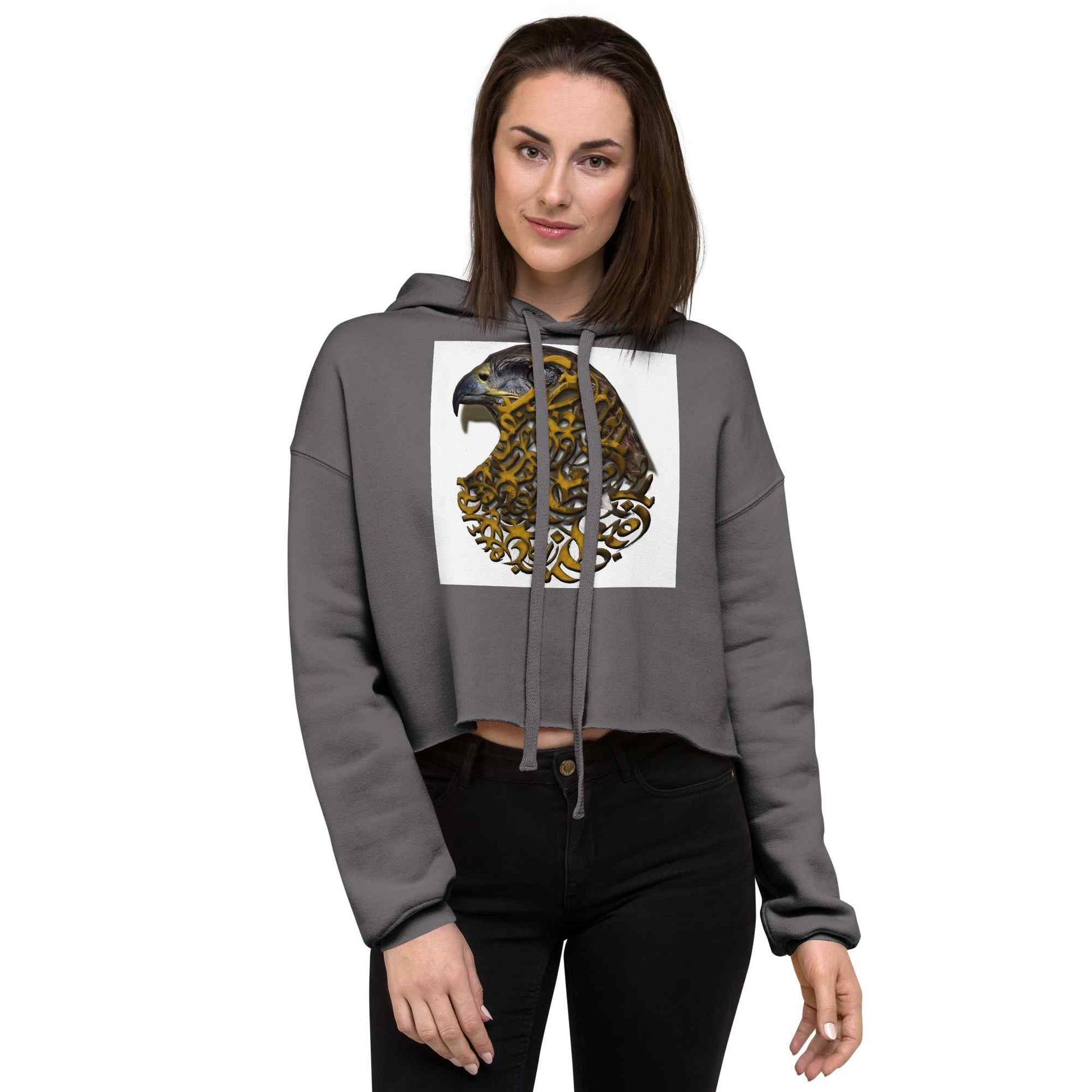 Crop Hoodie — Wearable Art by Ahmed Allawimy art Allawimy art Allawi