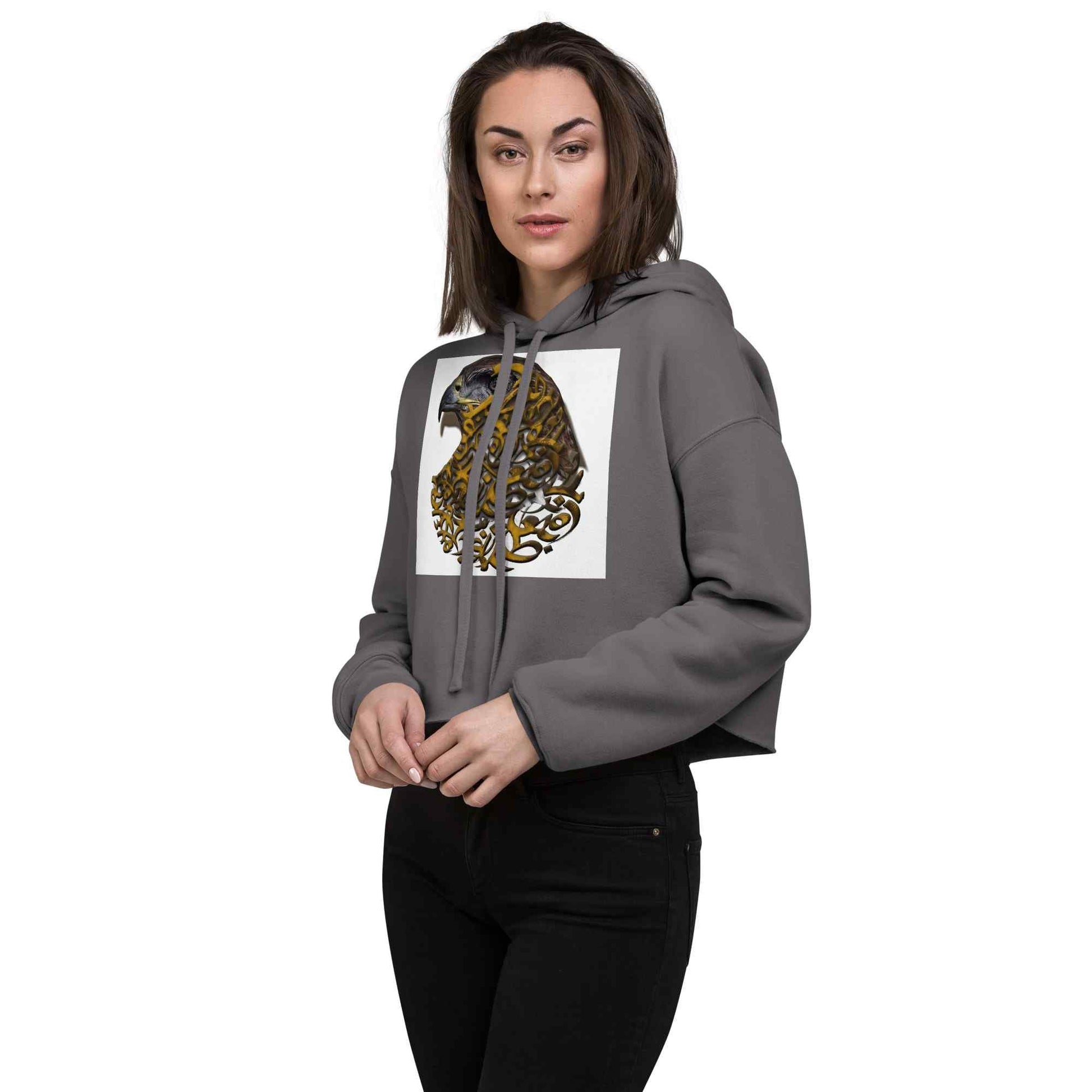 Crop Hoodie — Wearable Art by Ahmed Allawimy art Allawimy art Allawi
