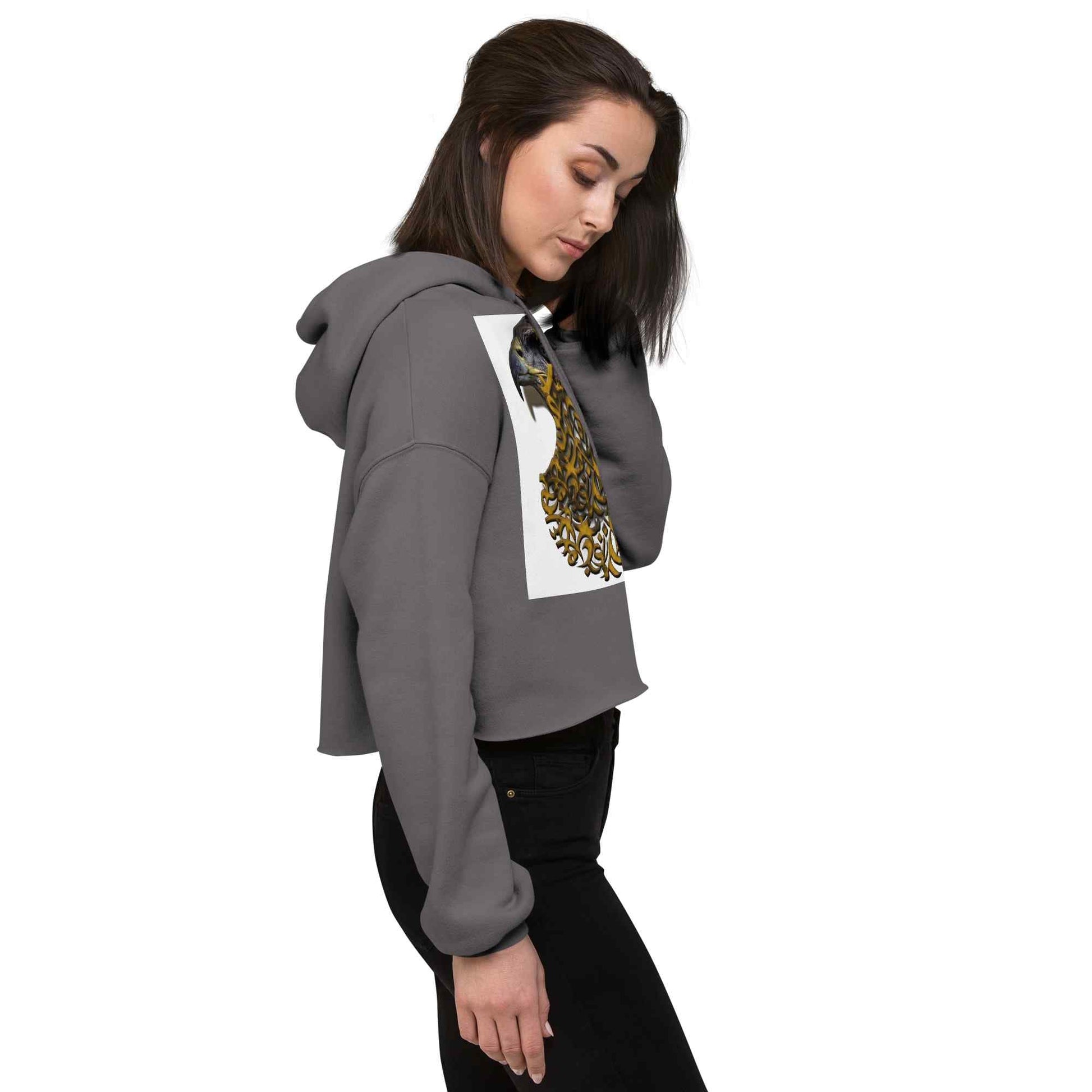 Crop Hoodie — Wearable Art by Ahmed Allawimy art Allawimy art Allawi