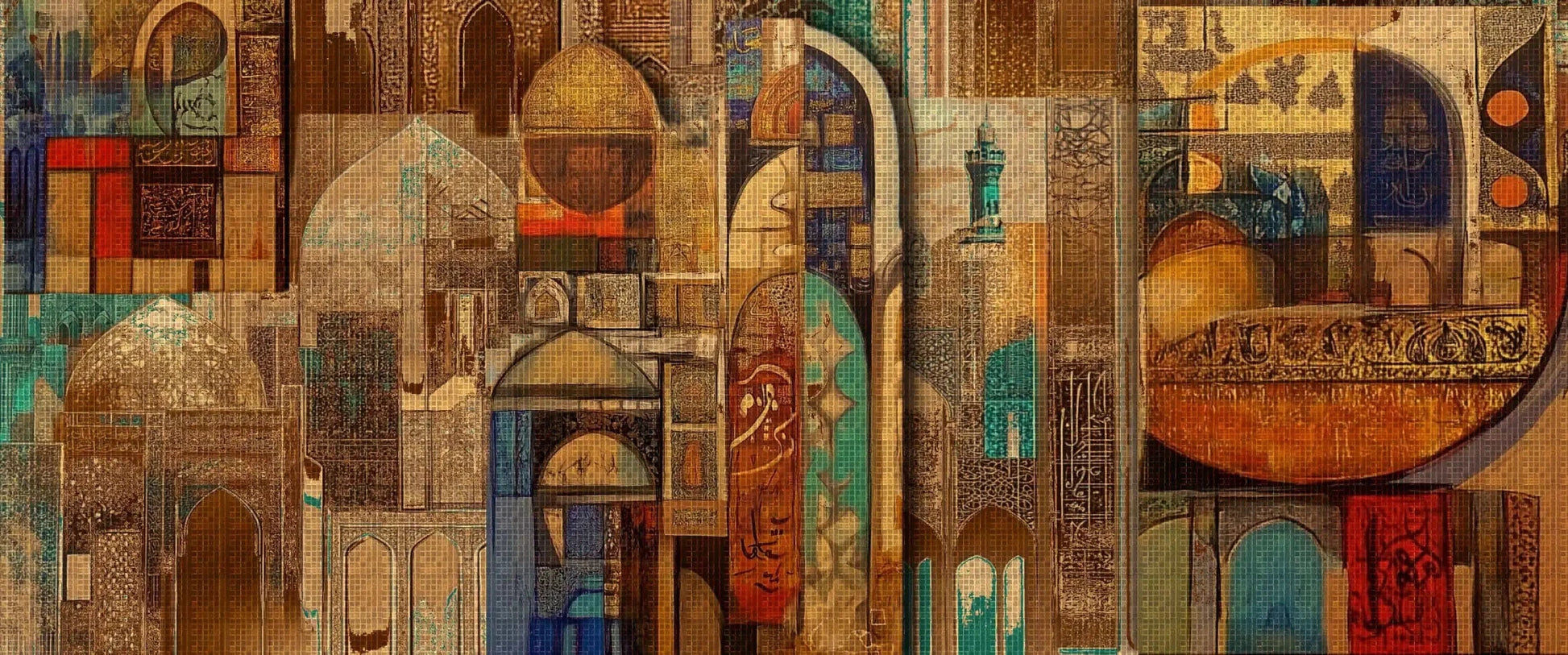 Handwoven Art Carpet — Arabic Calligraphy & Horses | Luxury Islamic Decor | Ahmed Allawimy art AllawiJust Art Gallery