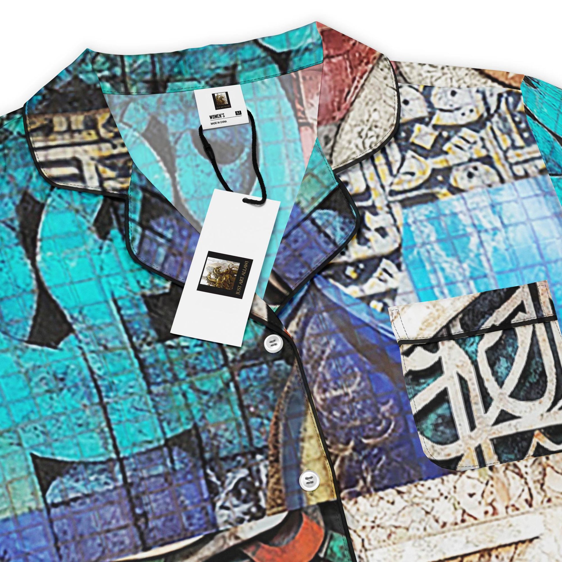 Luxury Art Pajama Top — Arabic Calligraphy Print | Wearable Art by Ahmed Allawimy art Allawimy art Allawi