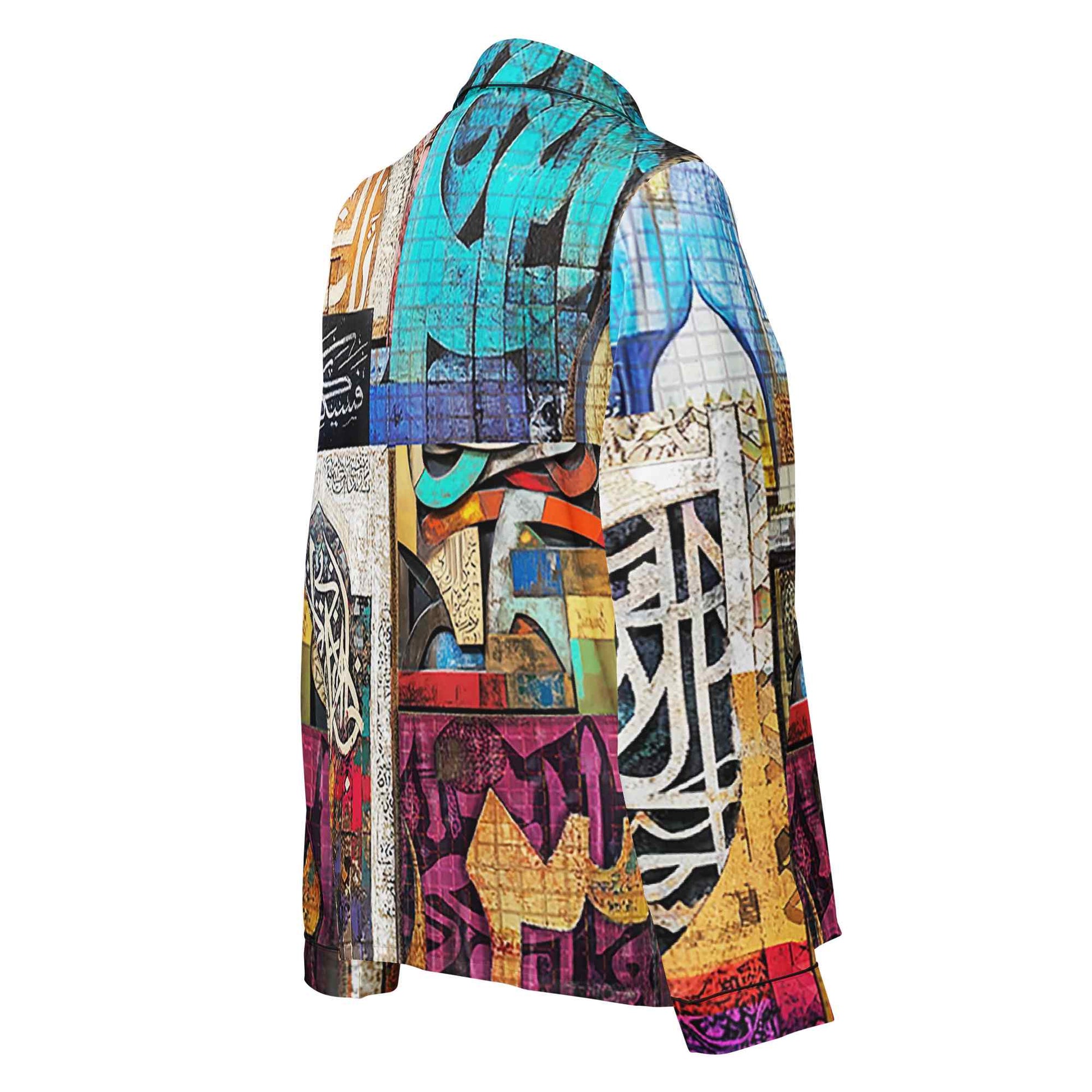 Luxury Art Pajama Top — Arabic Calligraphy Print | Wearable Art by Ahmed Allawimy art Allawimy art Allawi