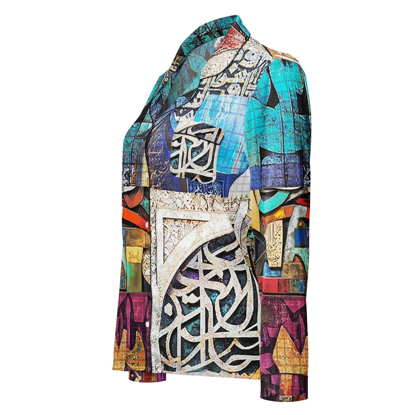 Luxury Art Pajama Top — Arabic Calligraphy Print | Wearable Art by Ahmed Allawimy art Allawimy art Allawi