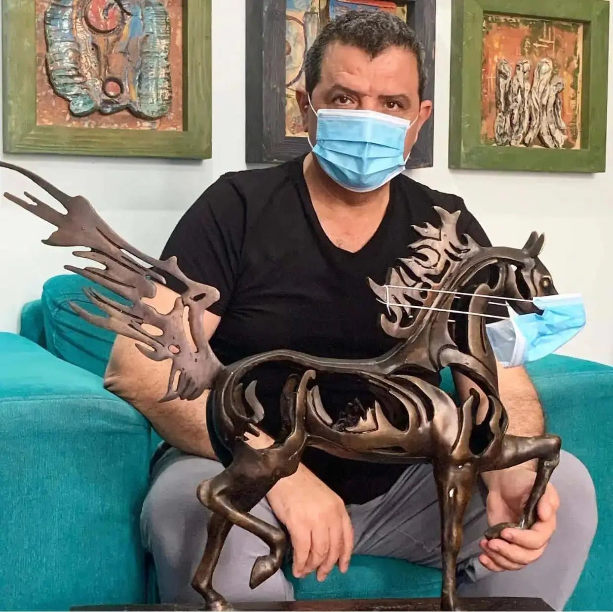 Luxury Bronze Horse Sculpture — Islamic Art | Limited Edition | Ahmed Allawimy art AllawiArtist Ahmed Allawi