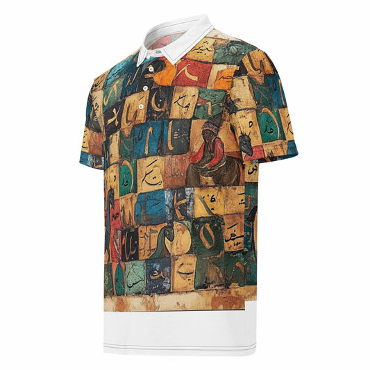 Men's Slim Fit Polo — Arabic Calligraphy Editionmy art Allawimy art Allawi