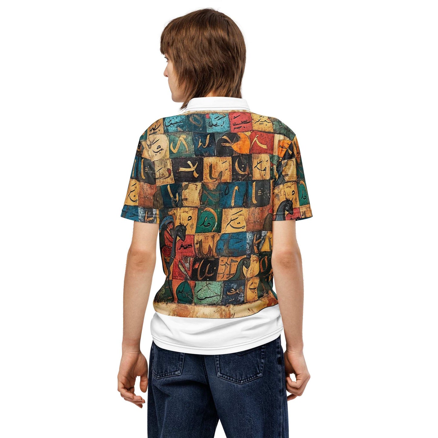 Men's Slim Fit Polo — Arabic Calligraphy Editionmy art Allawimy art Allawi