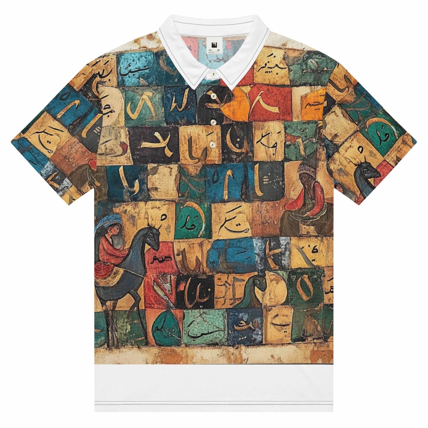 Men's Slim Fit Polo — Arabic Calligraphy Editionmy art Allawimy art Allawi