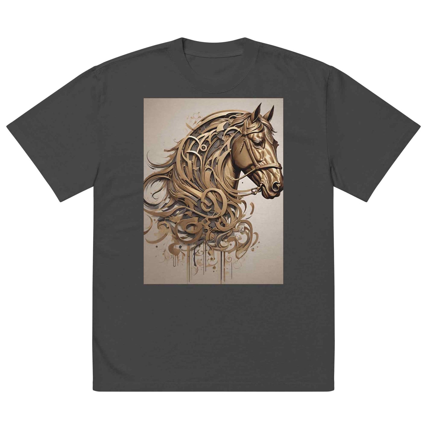 Oversized Faded T-Shirt — Dancing Horses, Signature Editionmy art Allawimy art Allawi