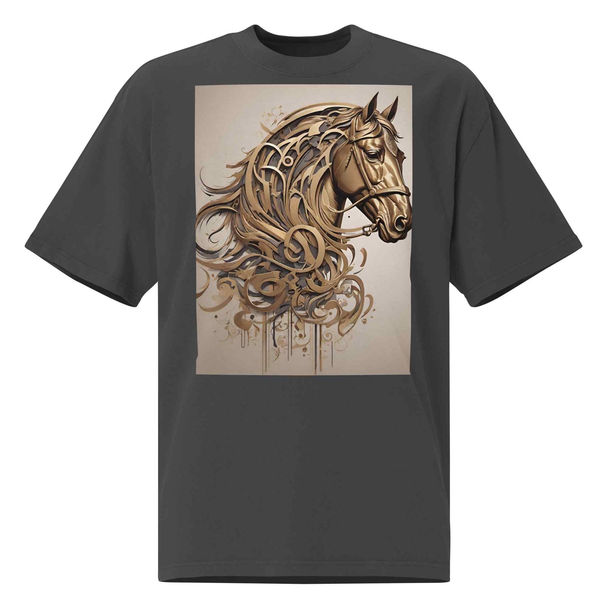 Oversized Faded T-Shirt — Dancing Horses, Signature Editionmy art Allawimy art Allawi