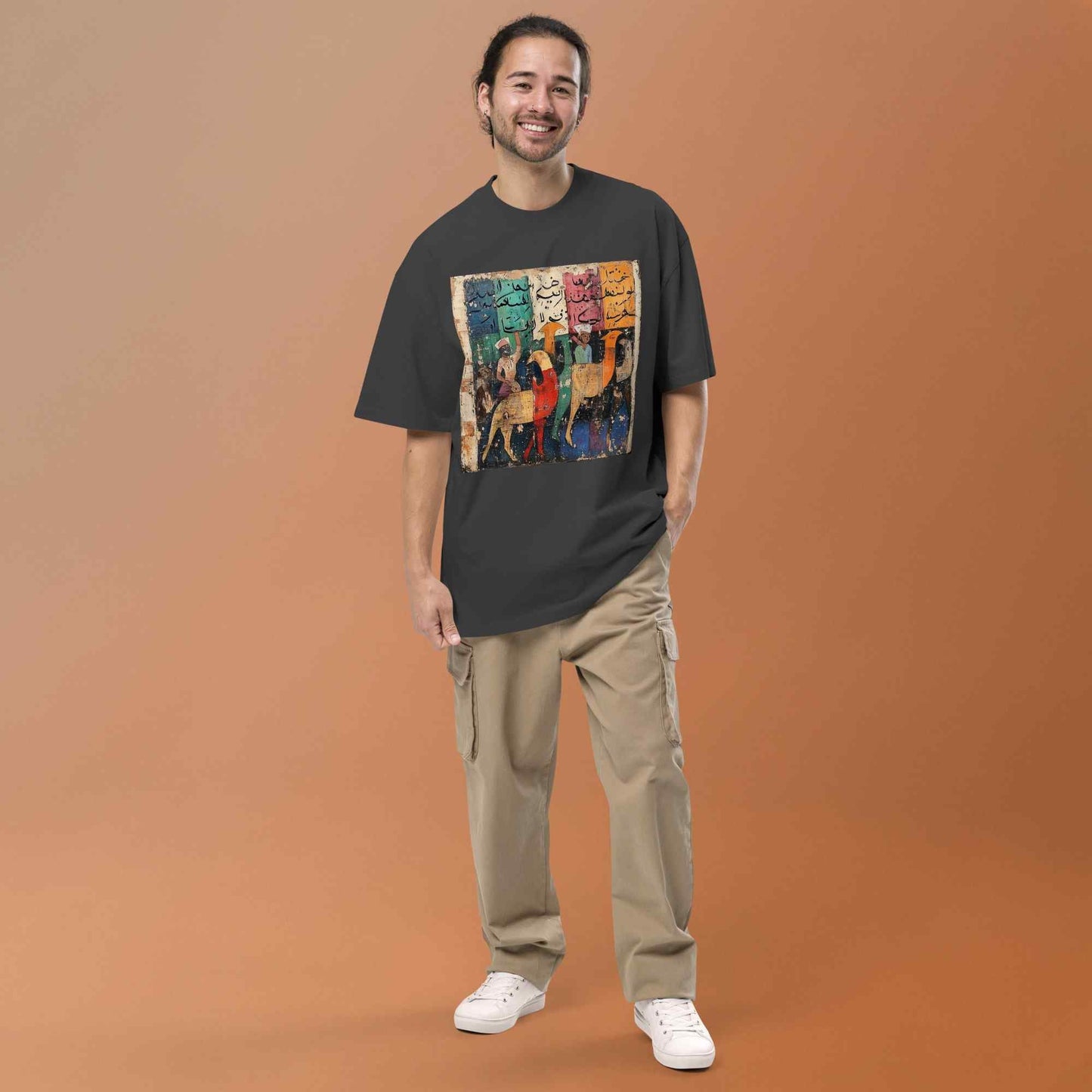 Oversized Faded T-Shirt — Dancing Horses, Studio Editionmy art Allawimy art Allawi