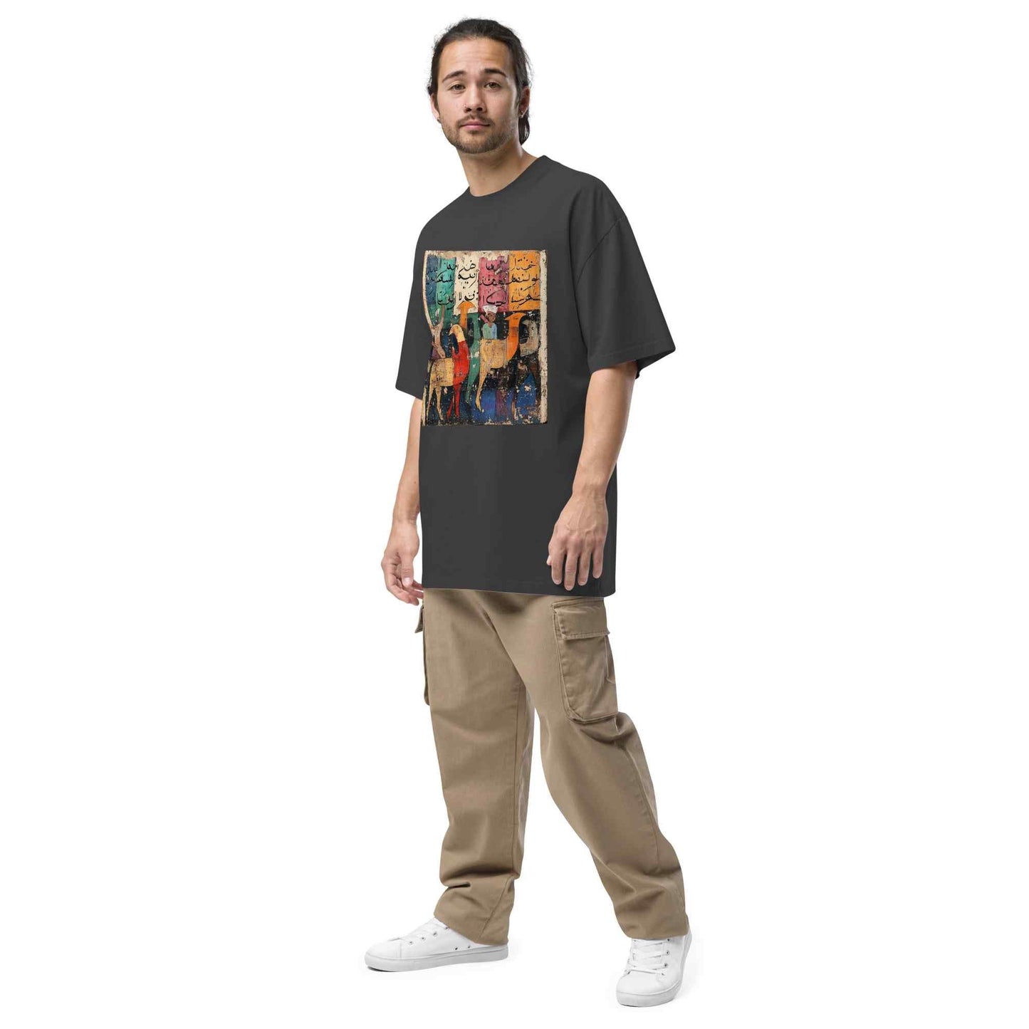 Oversized Faded T-Shirt — Dancing Horses, Studio Editionmy art Allawimy art Allawi