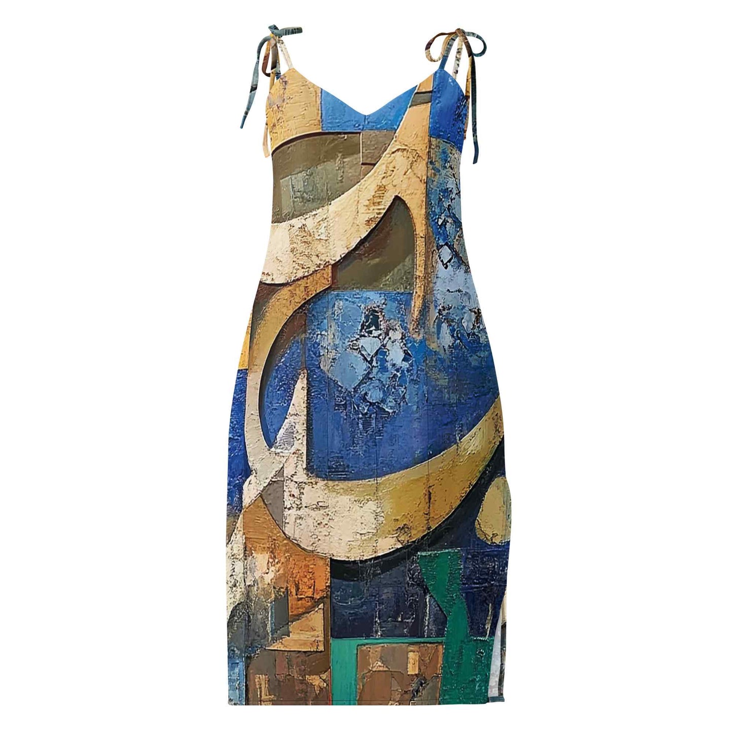 Tie-Strap Midi Dress — Wearable Art by Ahmed Allawimy art Allawimy art Allawi