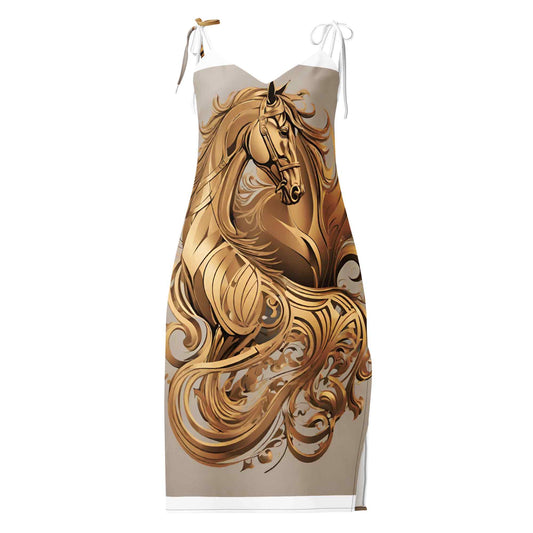 Tie-Strap Midi Dress — Wearable Art by Ahmed Allawimy art Allawimy art Allawi