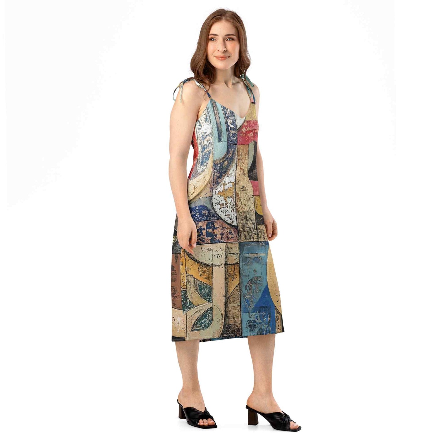 Tie-Strap Midi Dress — Wearable Art by Ahmed Allawimy art Allawimy art Allawi