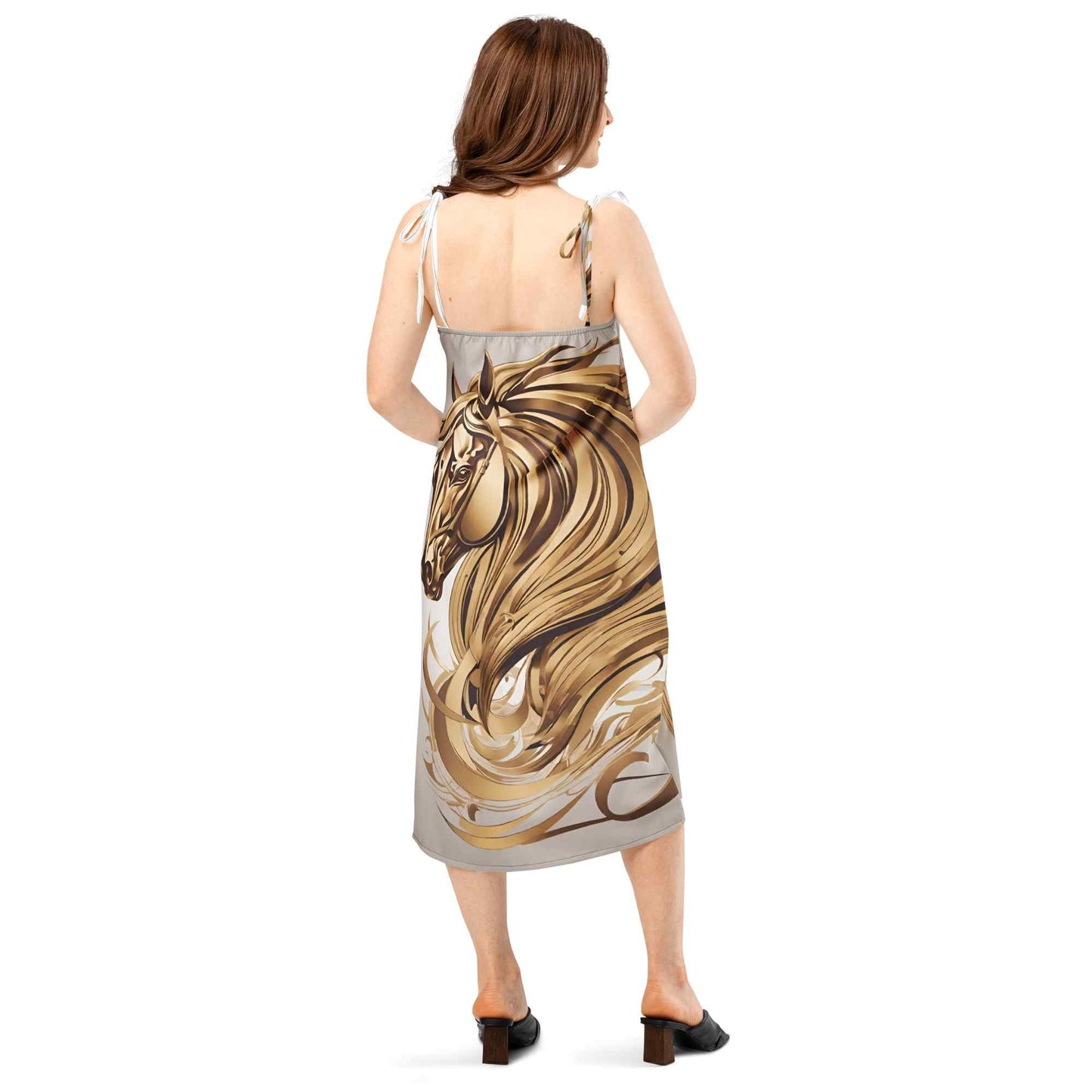 Tie-Strap Midi Dress — Wearable Art by Ahmed Allawimy art Allawimy art Allawi