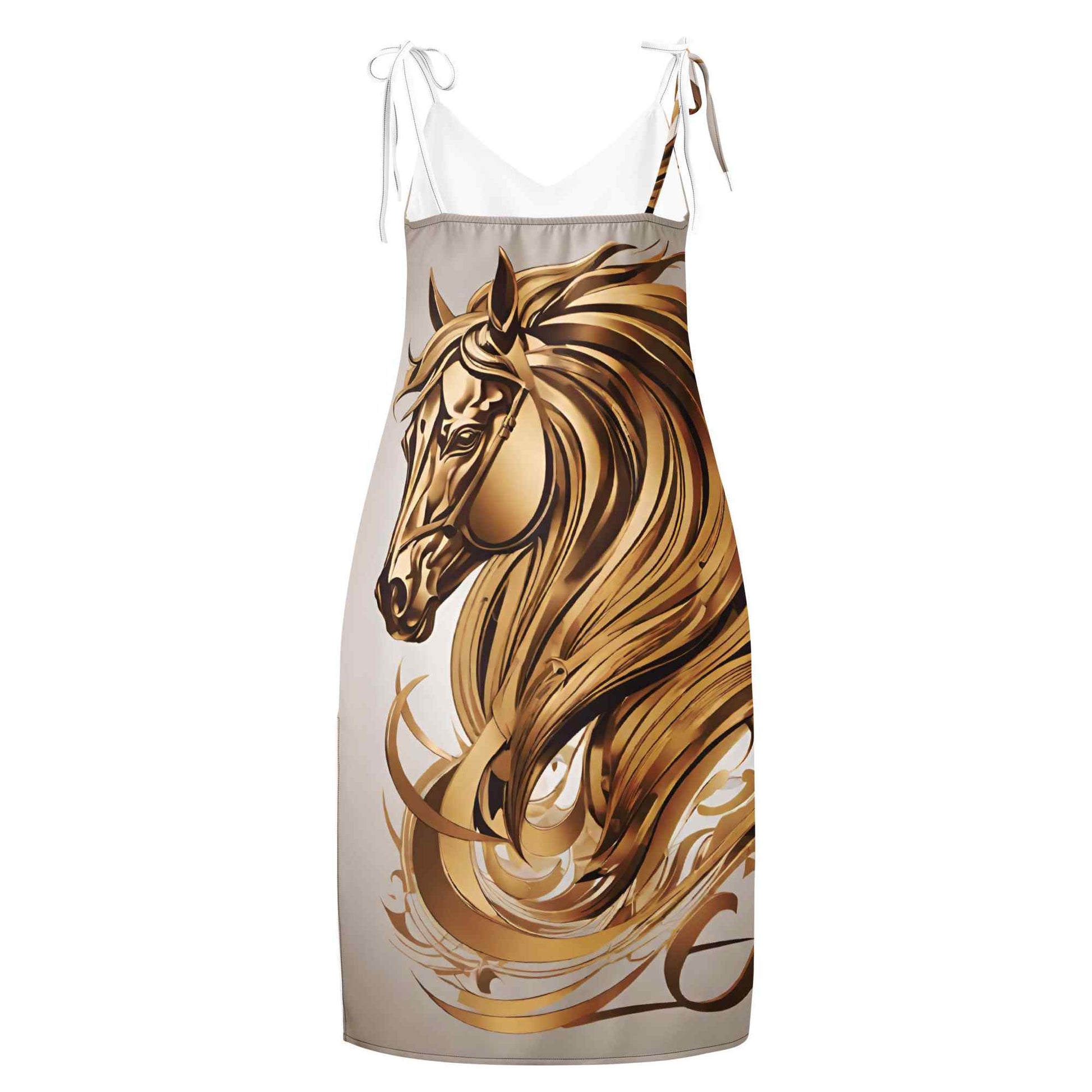 Tie-Strap Midi Dress — Wearable Art by Ahmed Allawimy art Allawimy art Allawi