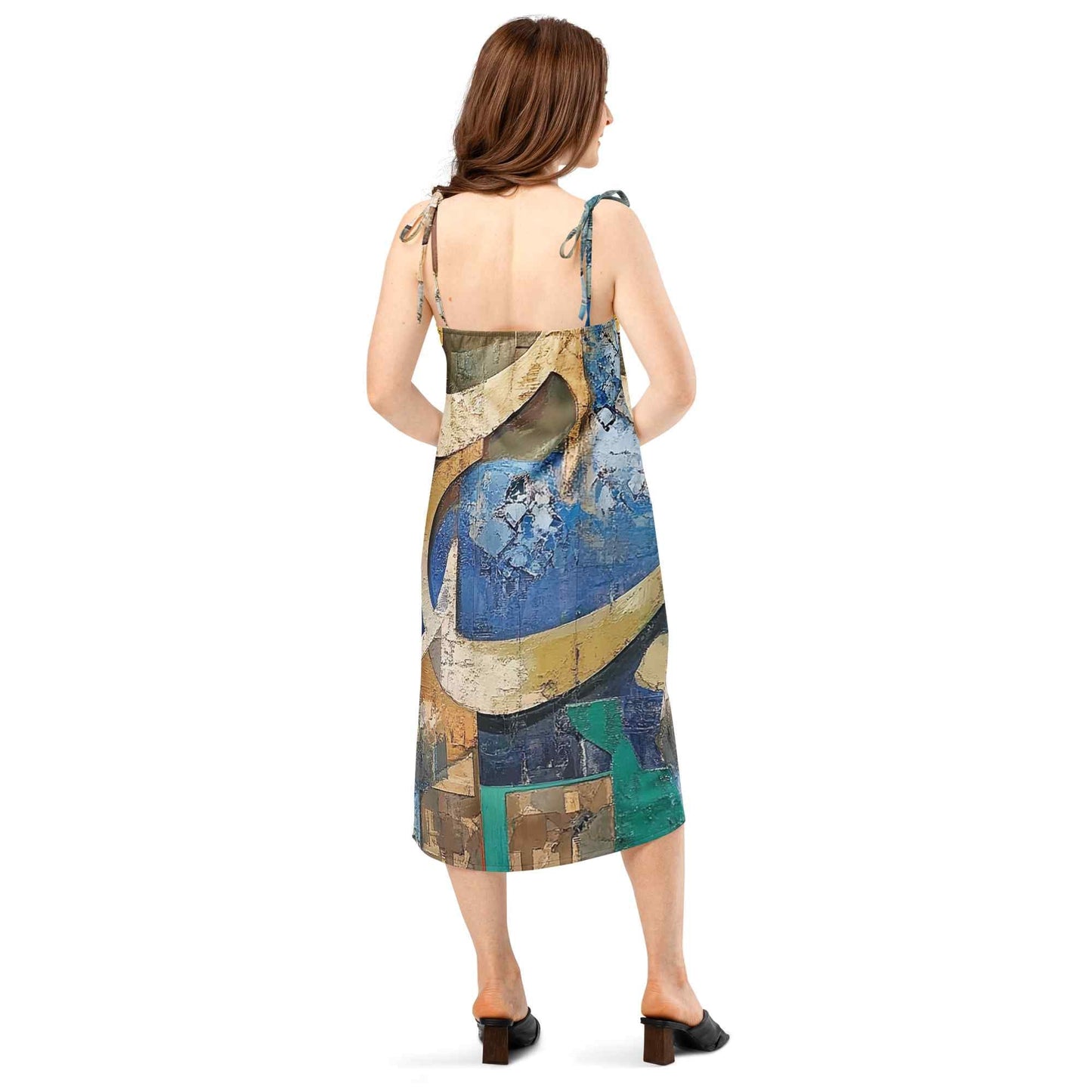 Tie-Strap Midi Dress — Wearable Art by Ahmed Allawimy art Allawimy art Allawi
