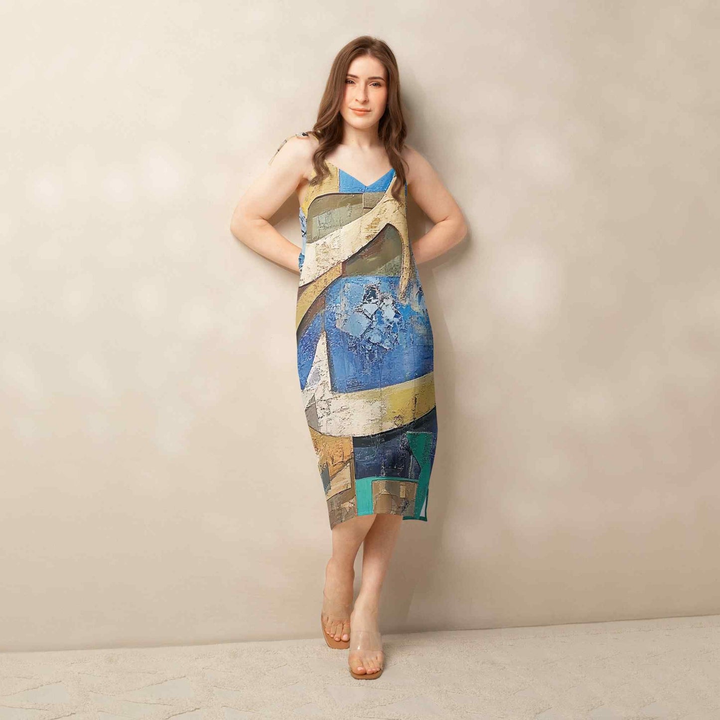 Tie-Strap Midi Dress — Wearable Art by Ahmed Allawimy art Allawimy art Allawi
