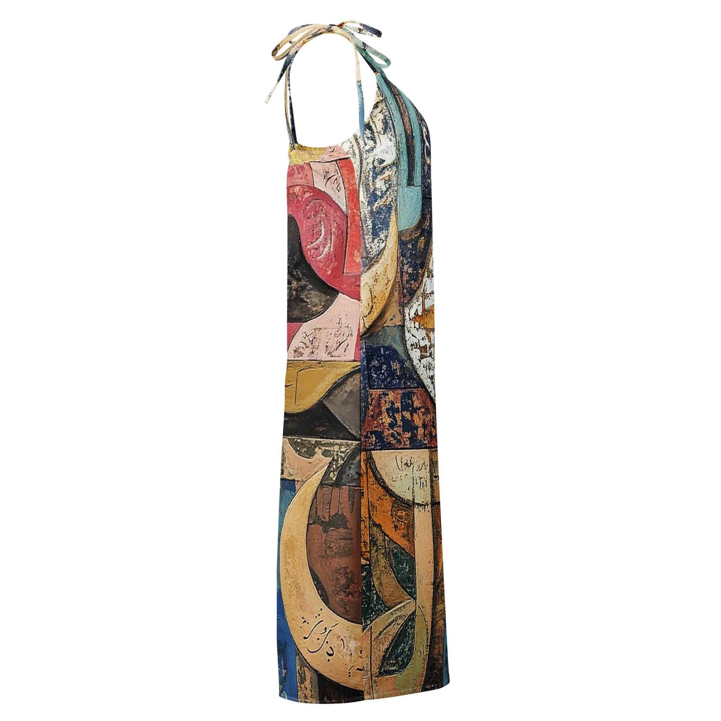 Tie-Strap Midi Dress — Wearable Art by Ahmed Allawimy art Allawimy art Allawi