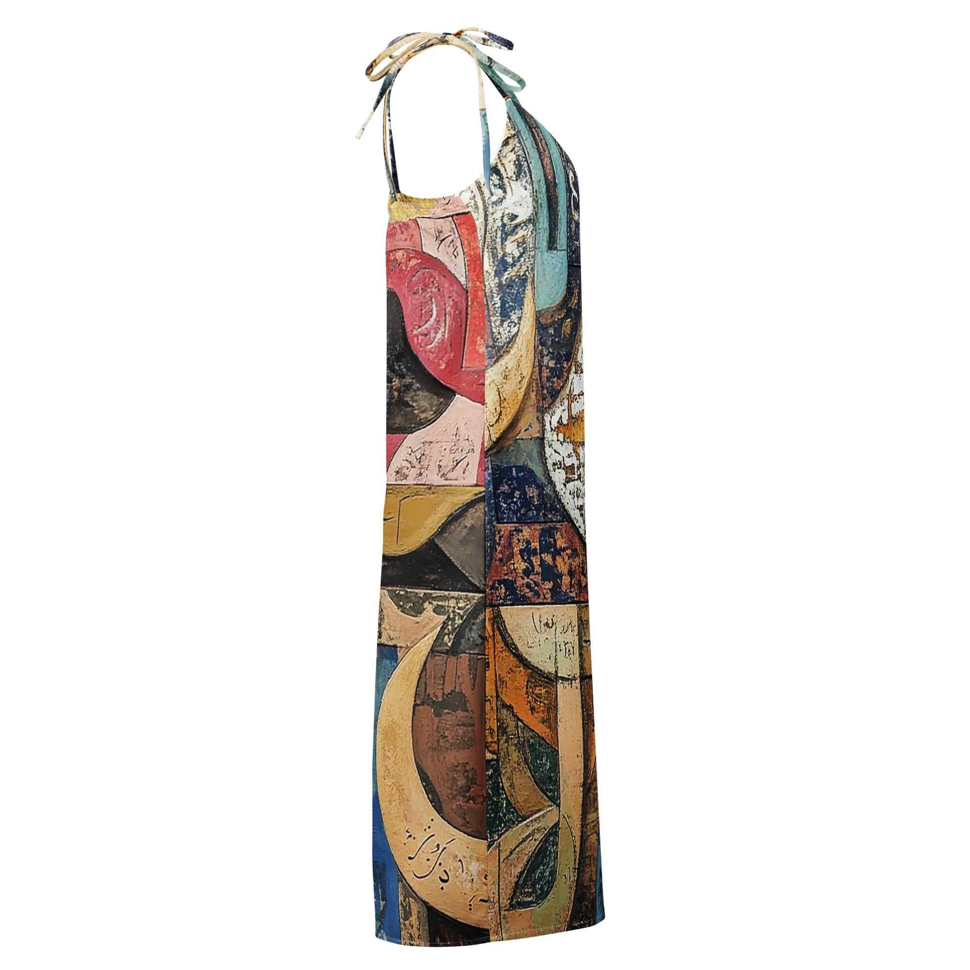 Tie-Strap Midi Dress — Wearable Art by Ahmed Allawimy art Allawimy art Allawi