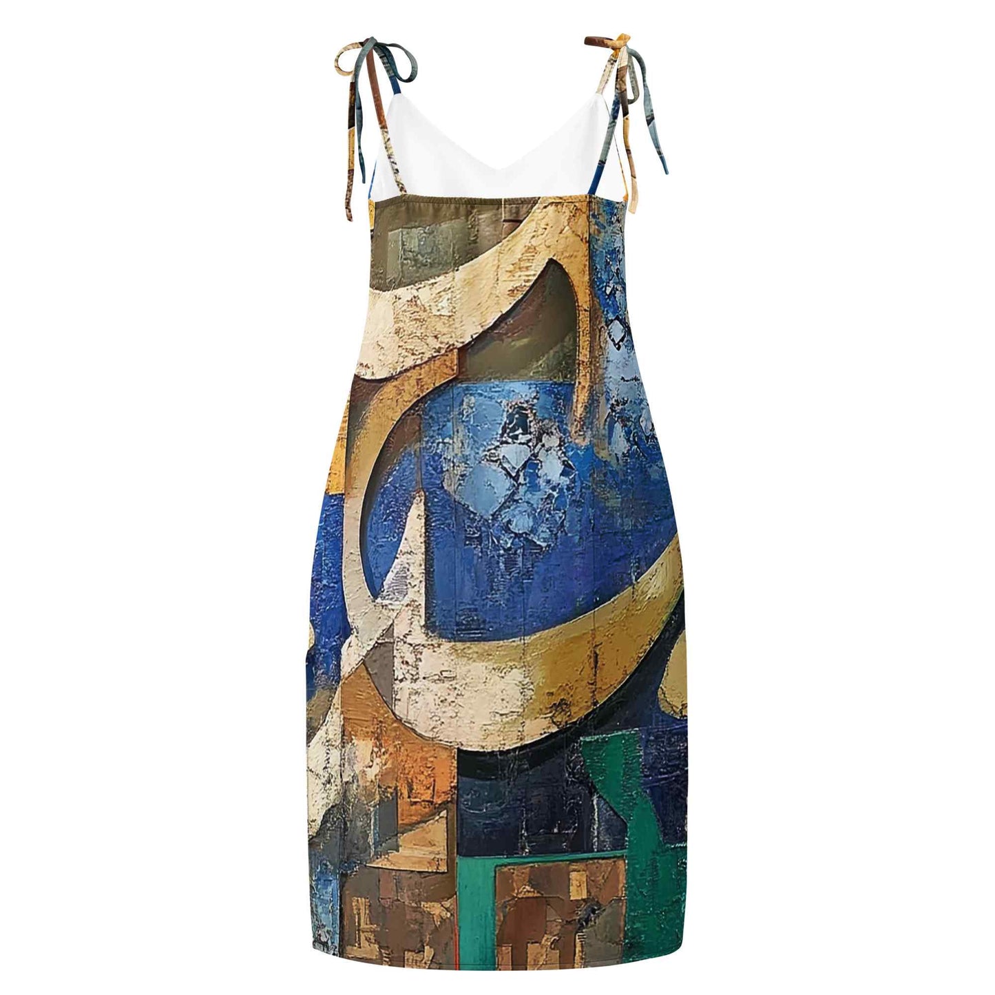 Tie-Strap Midi Dress — Wearable Art by Ahmed Allawimy art Allawimy art Allawi