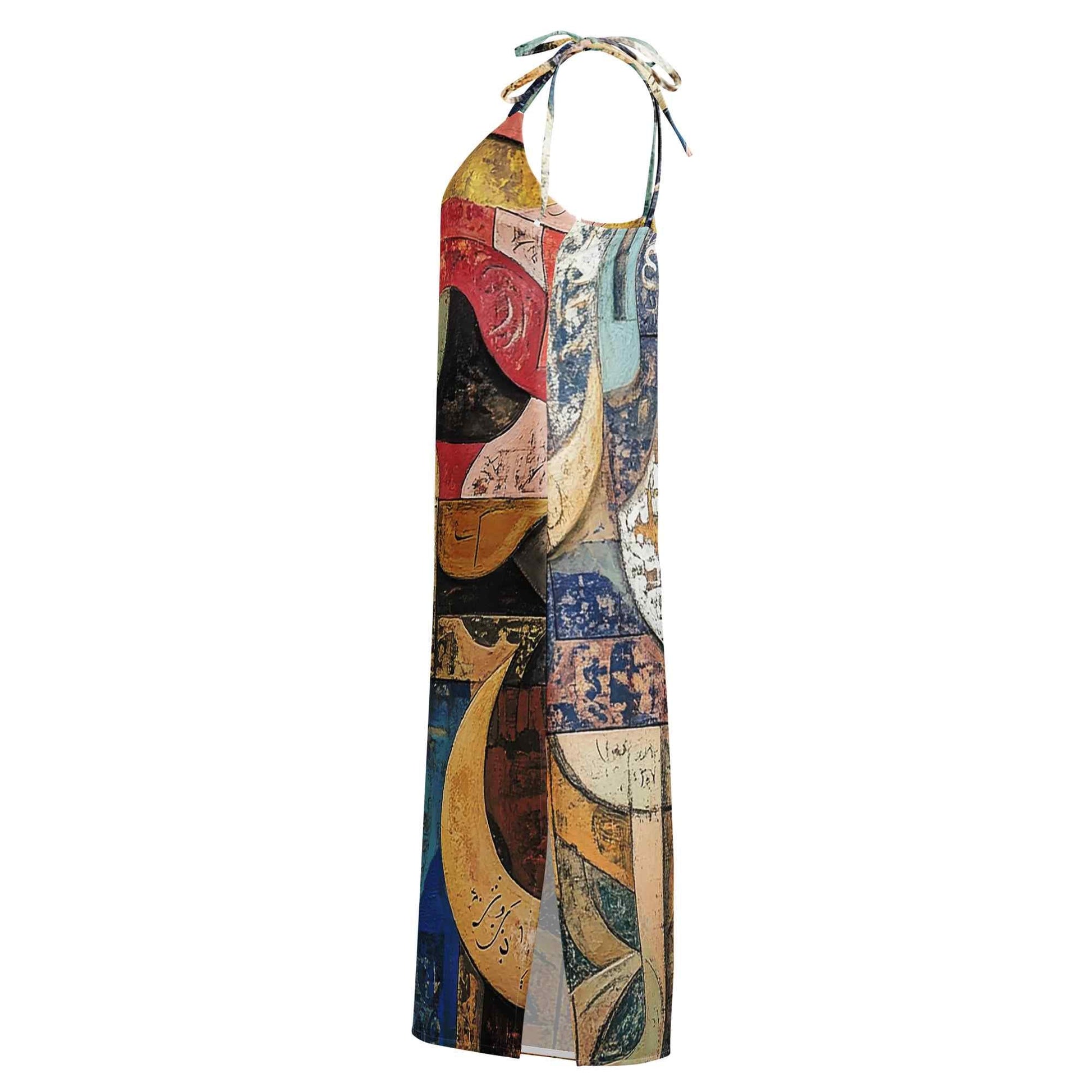 Tie-Strap Midi Dress — Wearable Art by Ahmed Allawimy art Allawimy art Allawi