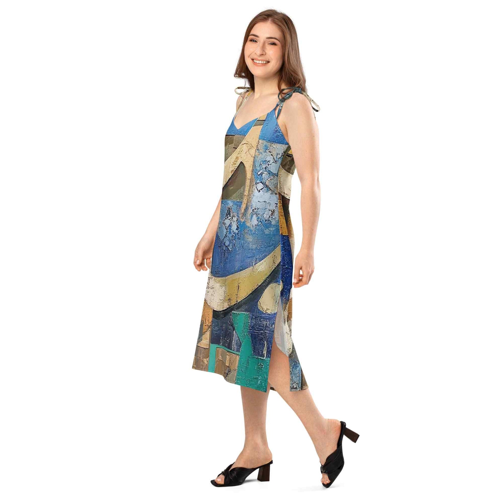 Tie-Strap Midi Dress — Wearable Art by Ahmed Allawimy art Allawimy art Allawi