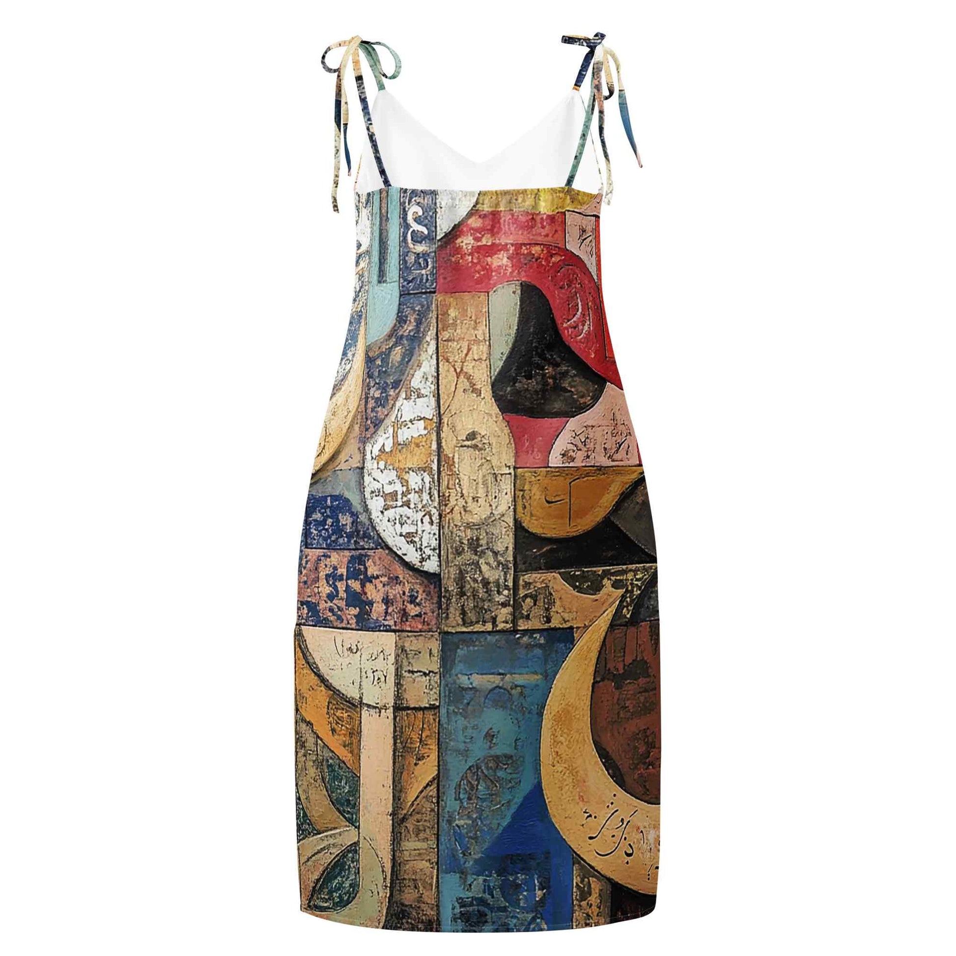 Tie-Strap Midi Dress — Wearable Art by Ahmed Allawimy art Allawimy art Allawi